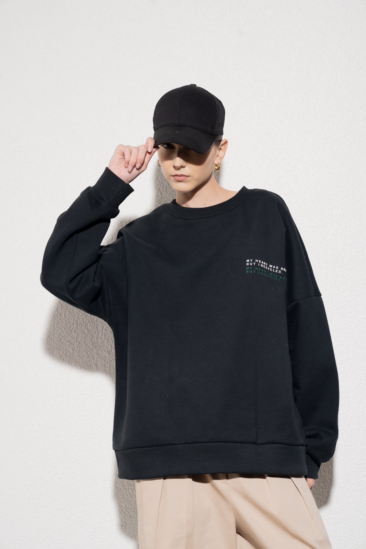 BARİ SWEATSHIRT - SİYAH
