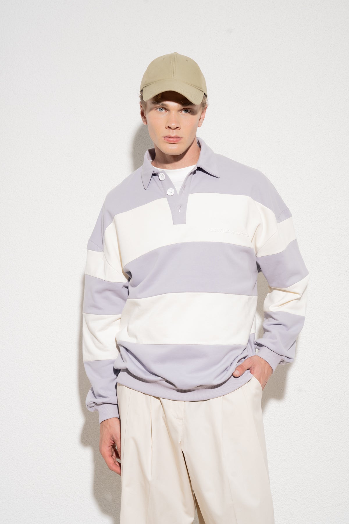SENG SWEATSHIRT - KIRIK BEYAZ / GRİ