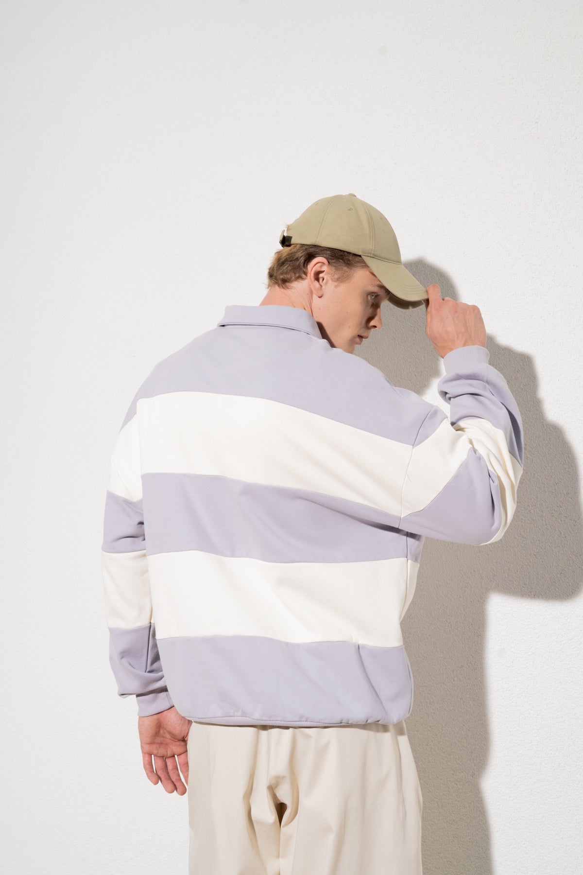 SENG SWEATSHIRT - KIRIK BEYAZ / GRİ