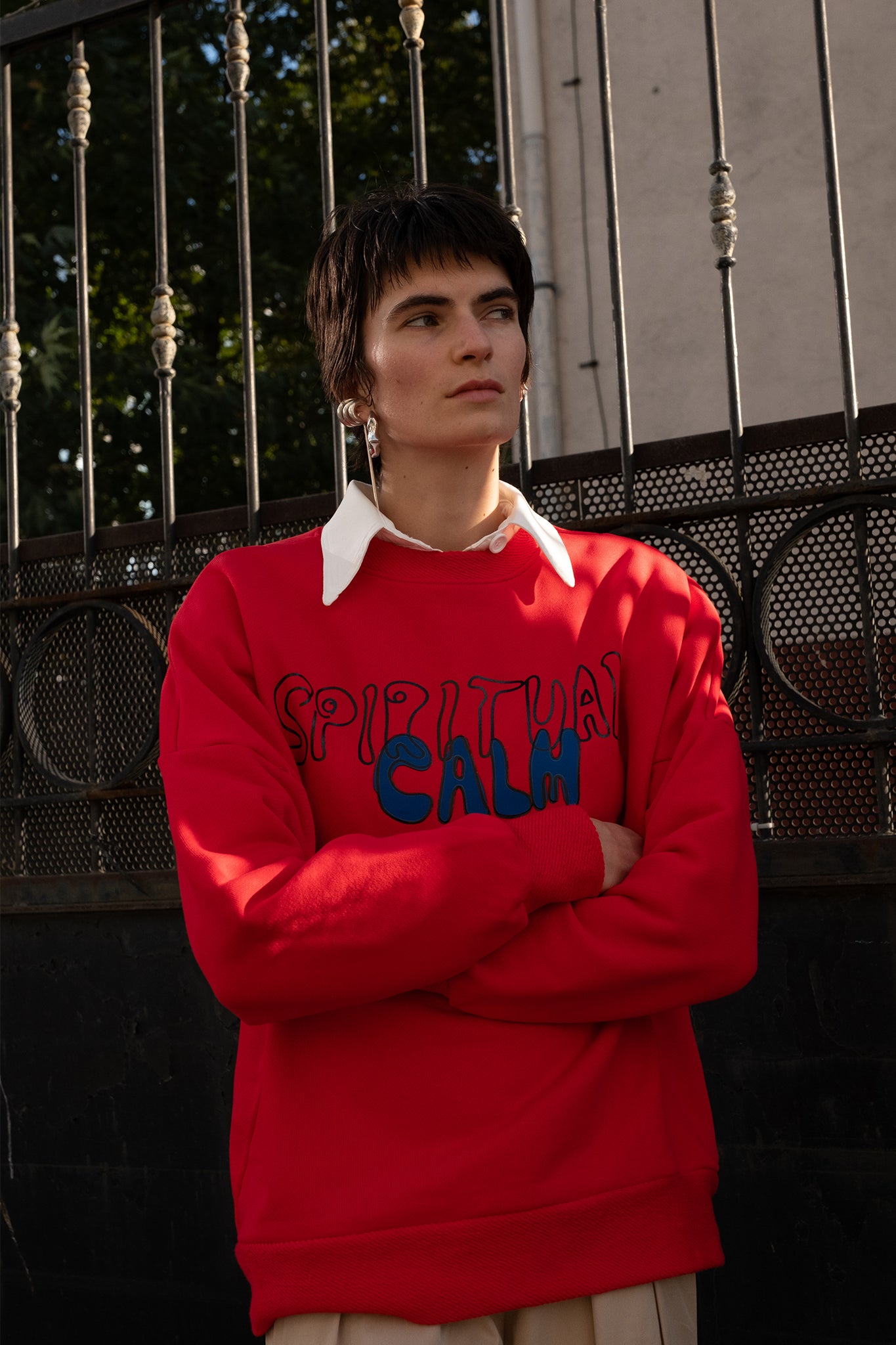 SPIRITUAL SWEATSHIRT - KIRMIZI