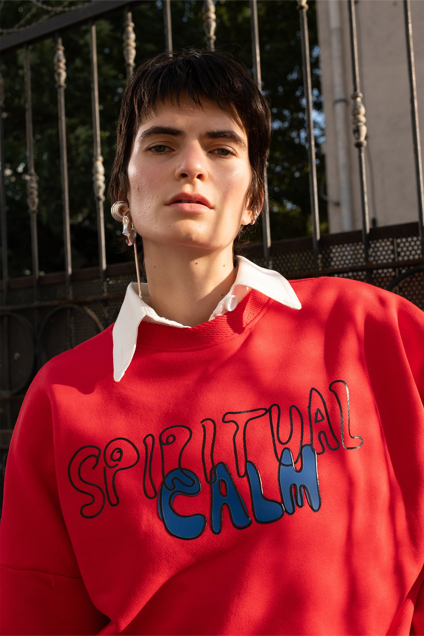 SPIRITUAL SWEATSHIRT - KIRMIZI