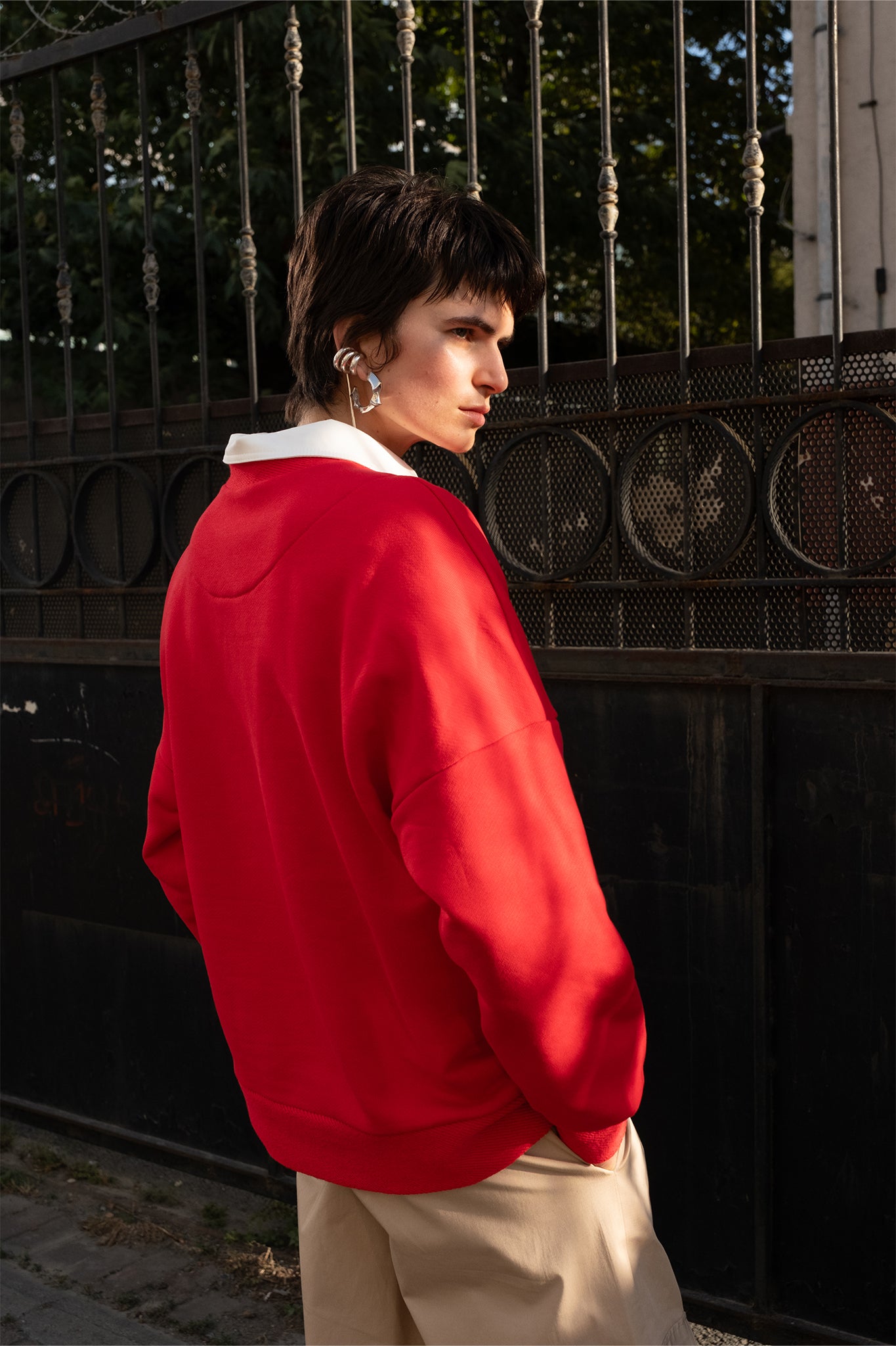SPIRITUAL SWEATSHIRT - KIRMIZI