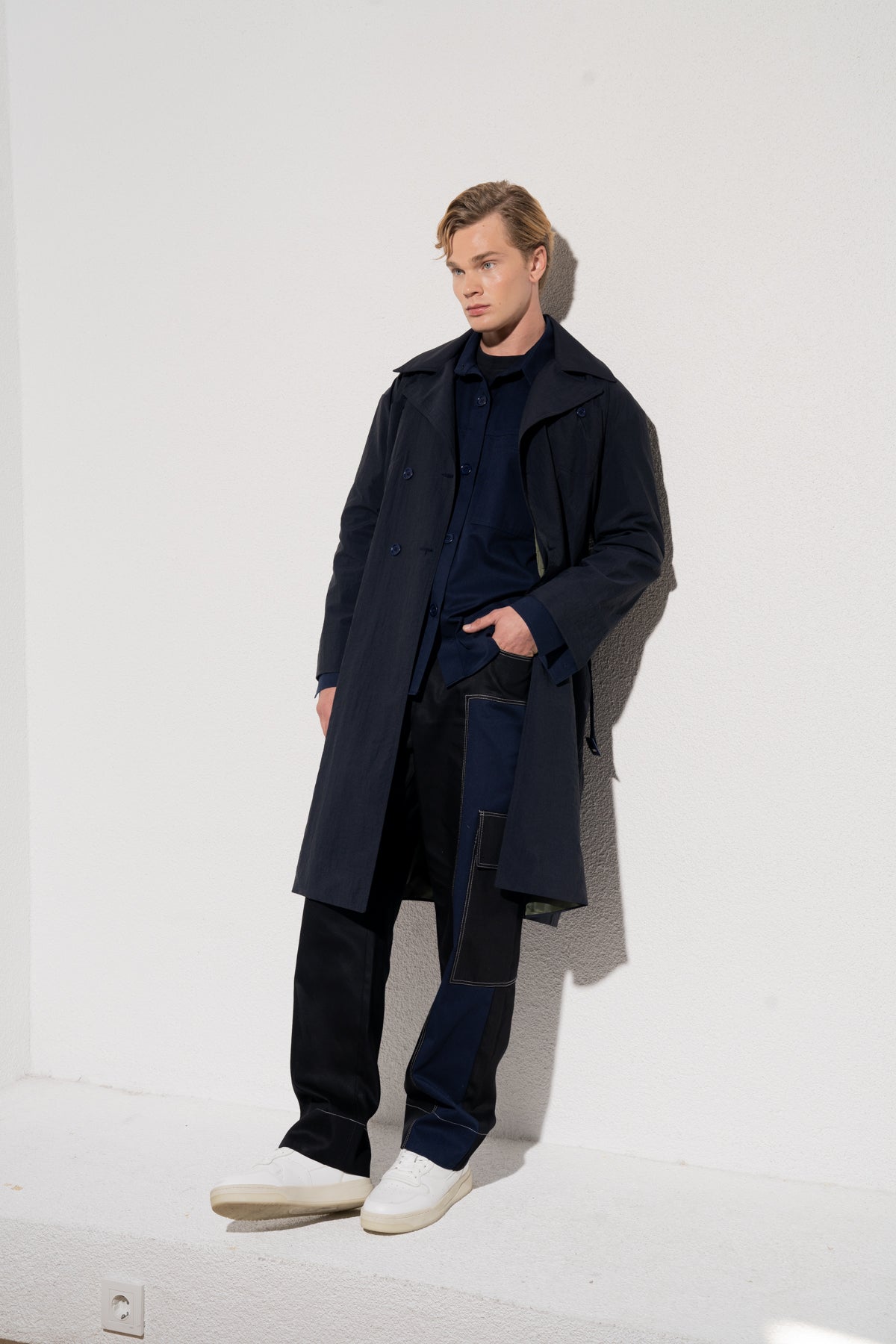 MAPLE OVERSIZE TRENCHCOAT - LACİVERT