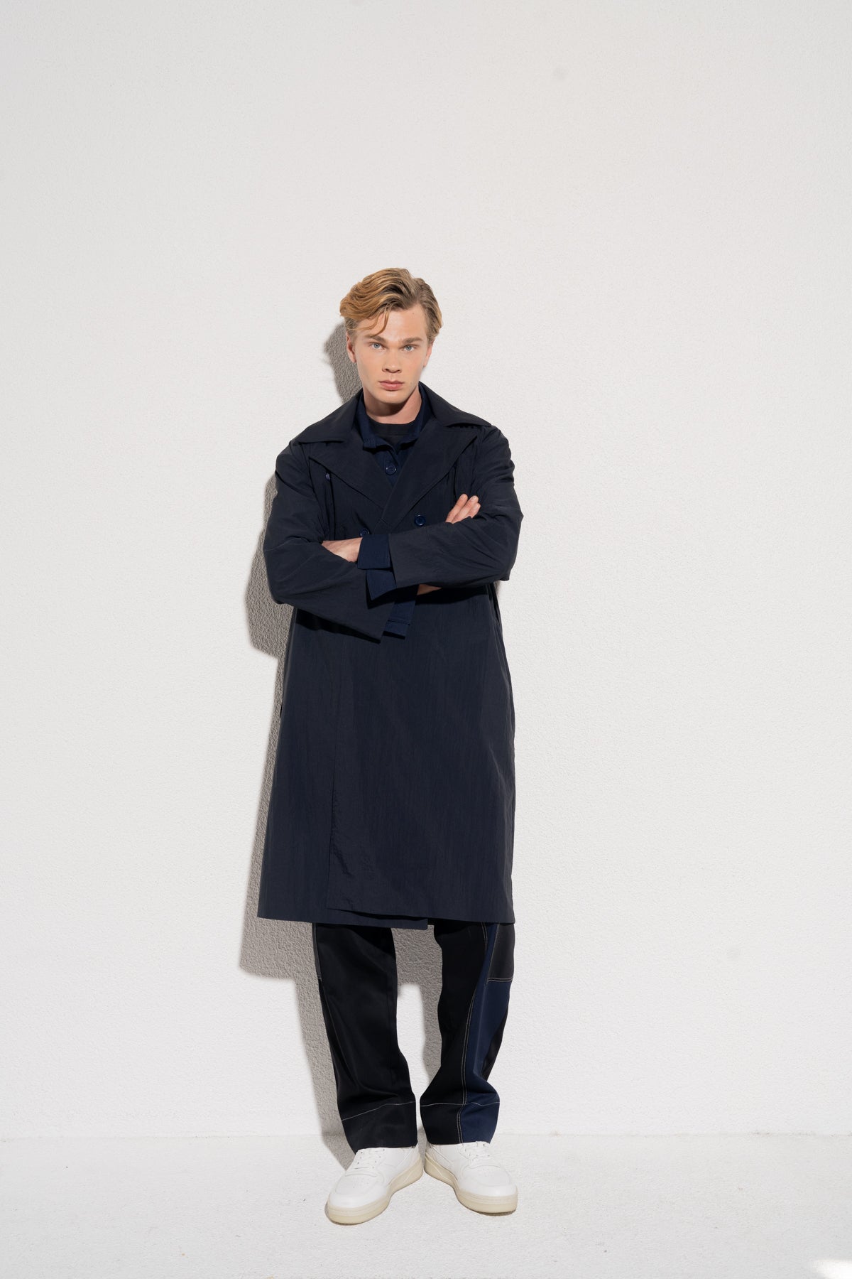 MAPLE OVERSIZE TRENCHCOAT - LACİVERT