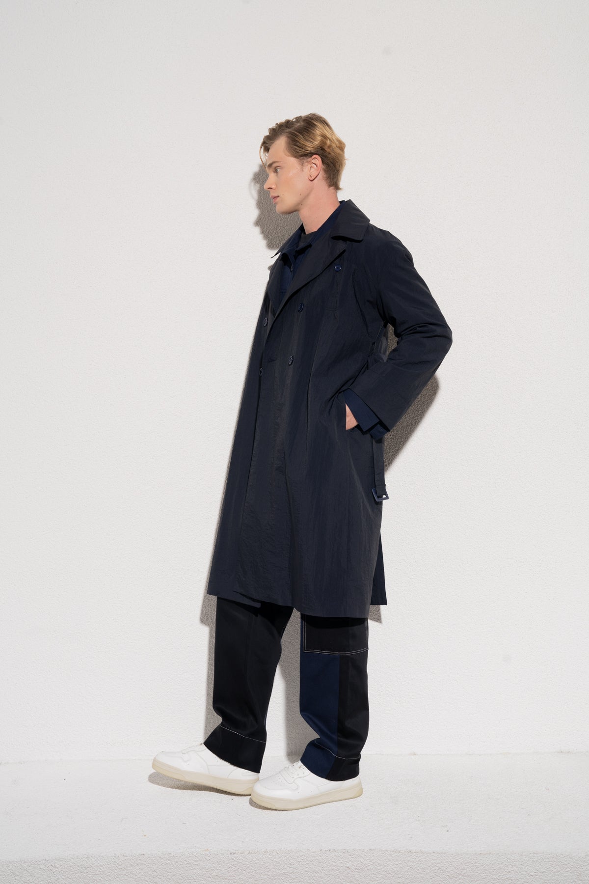 MAPLE OVERSIZE TRENCHCOAT - LACİVERT