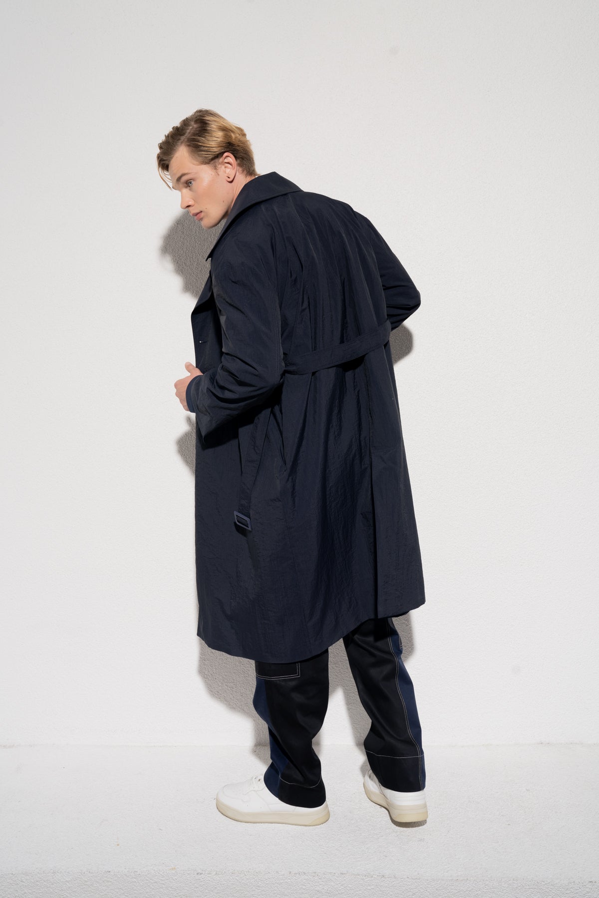 MAPLE OVERSIZE TRENCHCOAT - LACİVERT