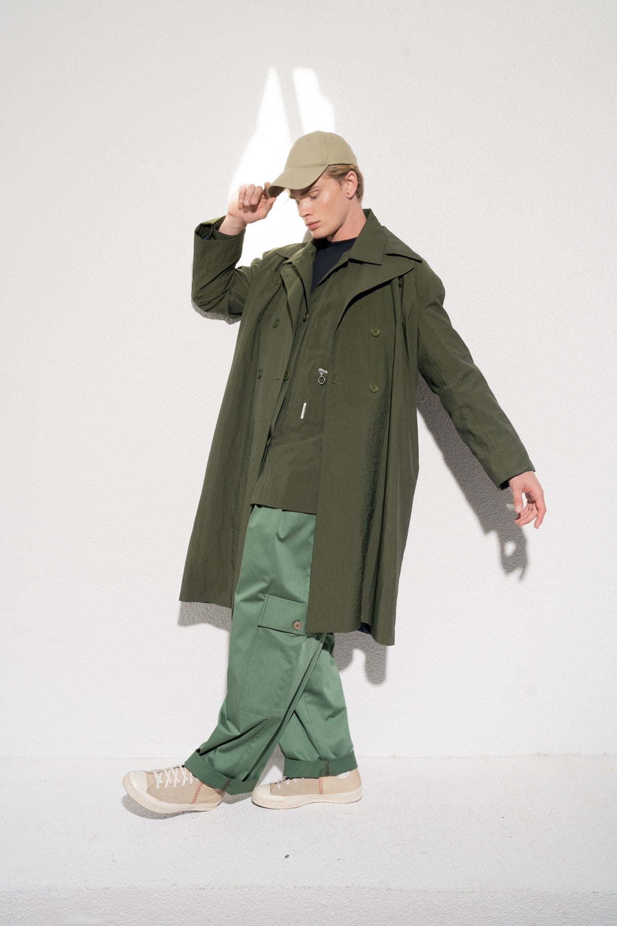 MAPLE OVERSIZE TRENCHCOAT - YEŞİL