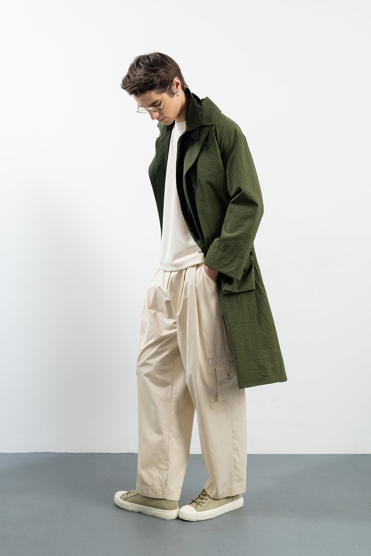 SOLID TRENCHCOAT - HAKİ