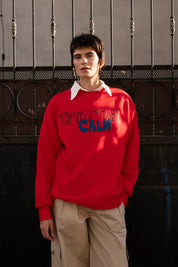 SPIRITUAL SWEATSHIRT - KIRMIZI