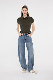 EVEN KHAKI TRİKO TOP