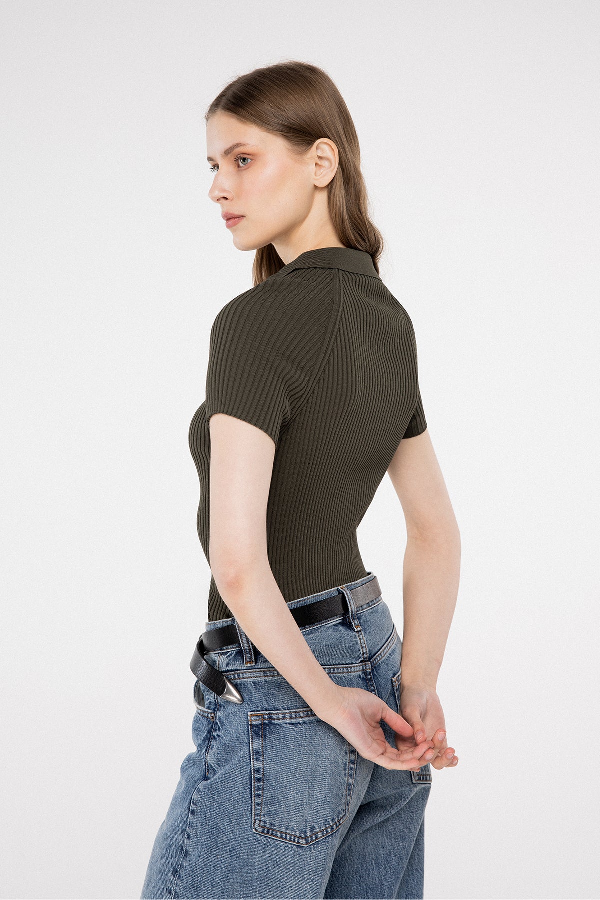EVEN KHAKI TRİKO TOP