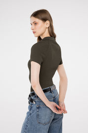 EVEN KHAKI TRİKO TOP