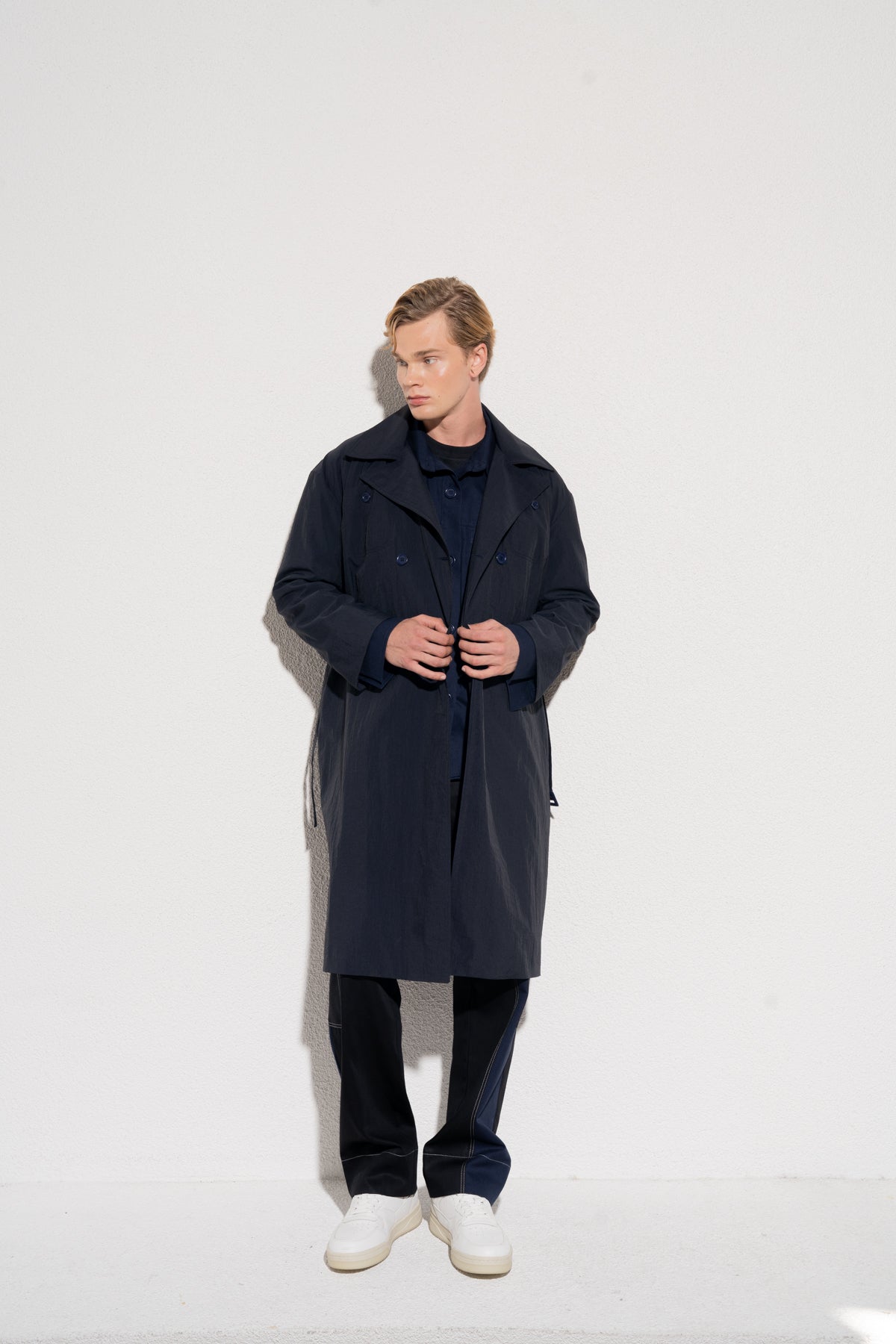 MAPLE OVERSIZE TRENCHCOAT - LACİVERT